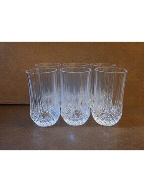 Vintage Cristal d’Arques France Longchamp Lead Crystal Tumblers Set of 6